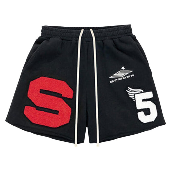 Sp5der Cut Sweatshort Black