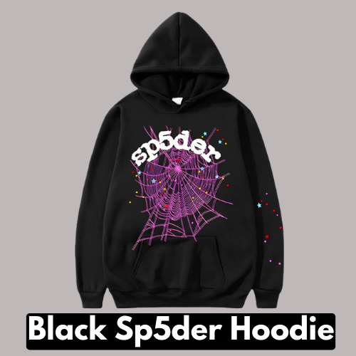 sp5der black hoodie