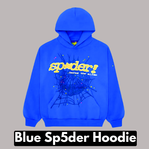 sp5der blue hoodie