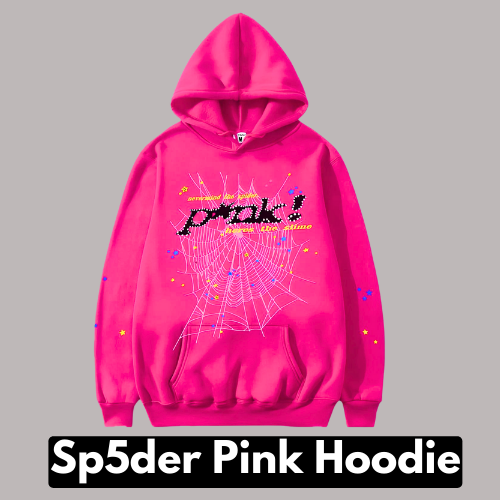 sp5der pink hoodie